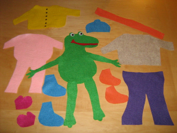 Froggy gets dressed patterns